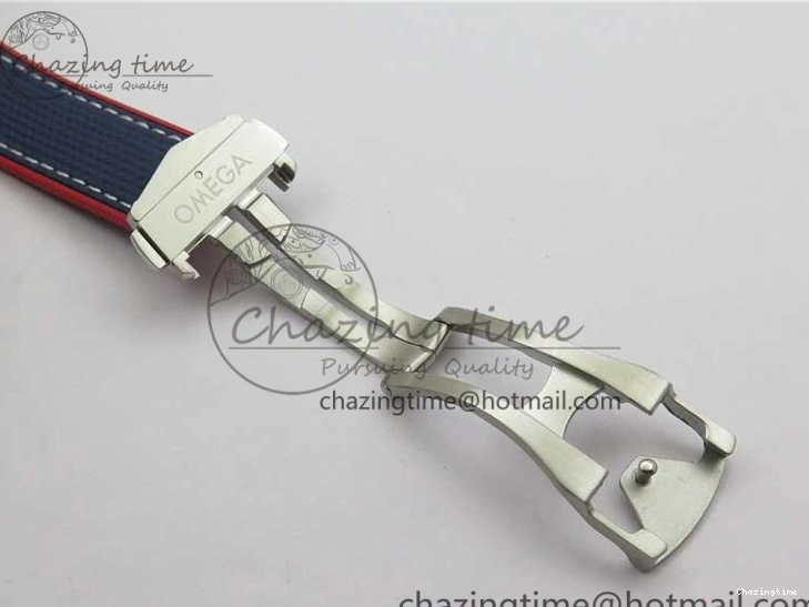 0117 Comfortable Planet Ocean 43.5mm America’s Cup VSF Best Edition White Dial On Blue Gummy Strap A 7900